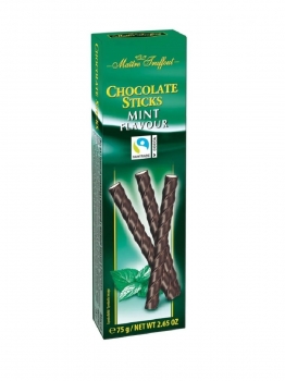 Шоколадные палочки Maitre Truffout Schocolate Sticks MINT Flavour со вкусом мяты 75 гр.
