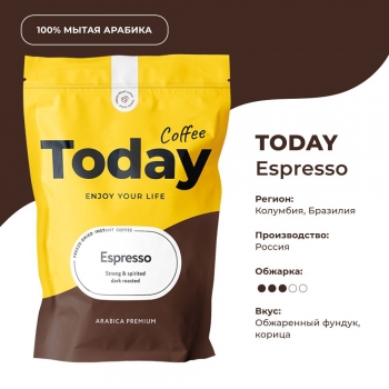 Кофе растворимый TODAY Espresso 75 гр.
