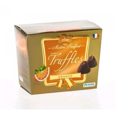 Конфеты трюфельные Maitre Truffout Fancy Truffles Orange с апельсиновым вкусом 200 гр.