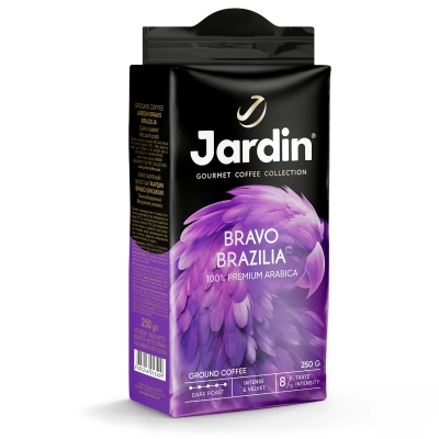 Кофе молотый JARDIN Bravo Brazilia Arabica Exclusive Single Origin 250 гр.