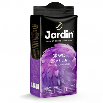 Кофе молотый JARDIN Bravo Brazilia Arabica Exclusive Single Origin 250 гр.