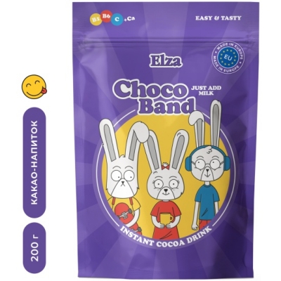 Быстрорастворимый какао-напиток с витаминами и кальцием ELZA Choco Band 200 гр.