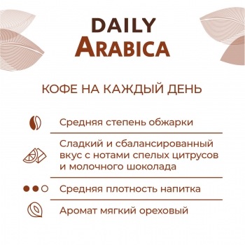 Кофе в зернах Poetti Daily ARABICA 250 гр.