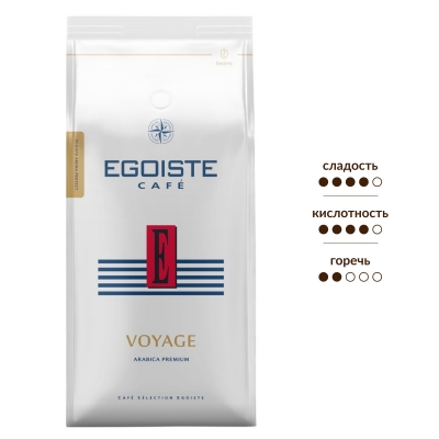 Кофе в зернах EGOISTE VOYAGE Arabica Premium 250 гр.