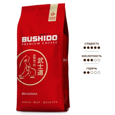 Кофе молотый BUSHIDO Red Katana 227 гр.