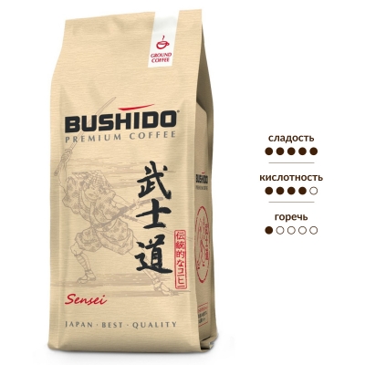 Кофе молотый BUSHIDO Sensei 227 гр.